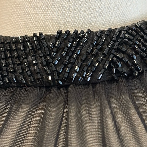 Ralph Lauren Black Label Mesh Beaded Cocktail Dress Black 4 - Picture 4 of 14
